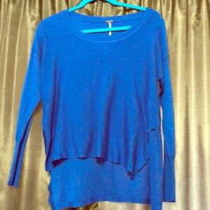 Blue long-sleeve sweater